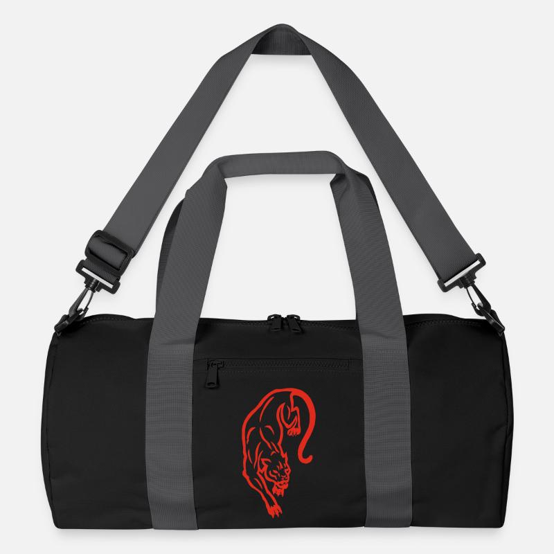 Red Panther Silhouette Recycelte Duffel Bag