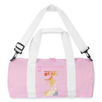 Fußball Opa - Recycelte Duffel Bag - Rosa/Weiß - Vorne