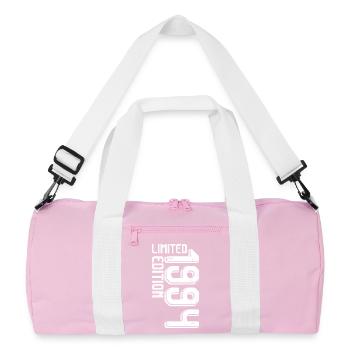Limited Edition Bold Typography - Recycled Duffel Bag - pink/white - Front