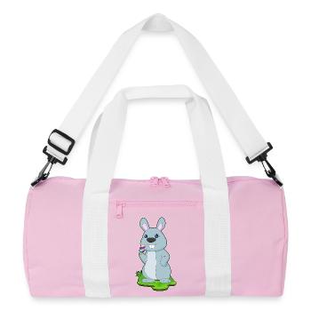 Bunny Popsicles - Recycled Duffel Bag - pink/white - Front