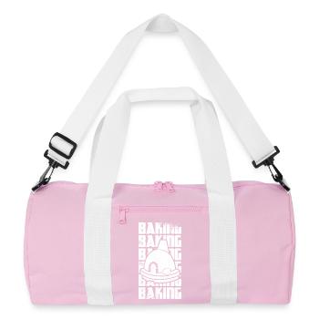 Pâtisserie amusante - Sac de sport recyclé - rose/blanc - Devant