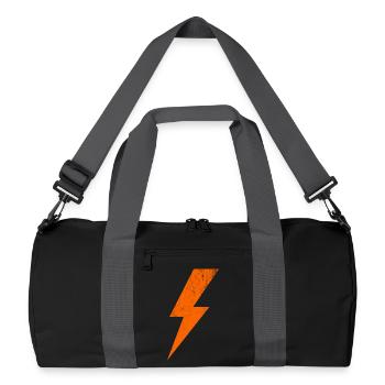 Glowing lightning design - Recycled Duffel Bag - black/graphite grey - Front