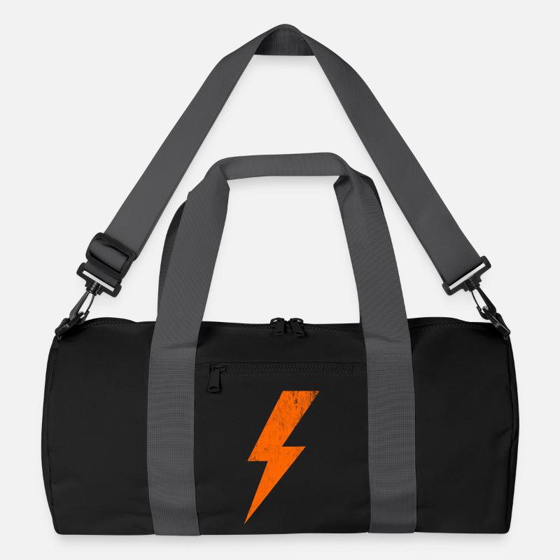 Glowing lightning design Recycled Duffel Bag