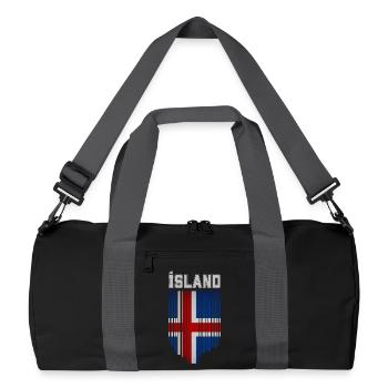 Drapeau de l’Islande, fierté islandaise - Sac de sport recyclé - noir/gris graphite - Devant