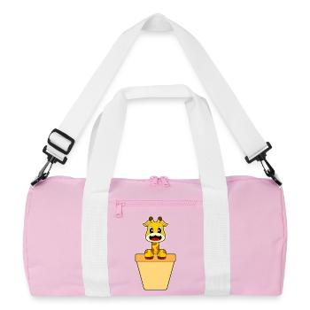 Giraffe Cream Cone - Recycled Duffel Bag - pink/white - Front
