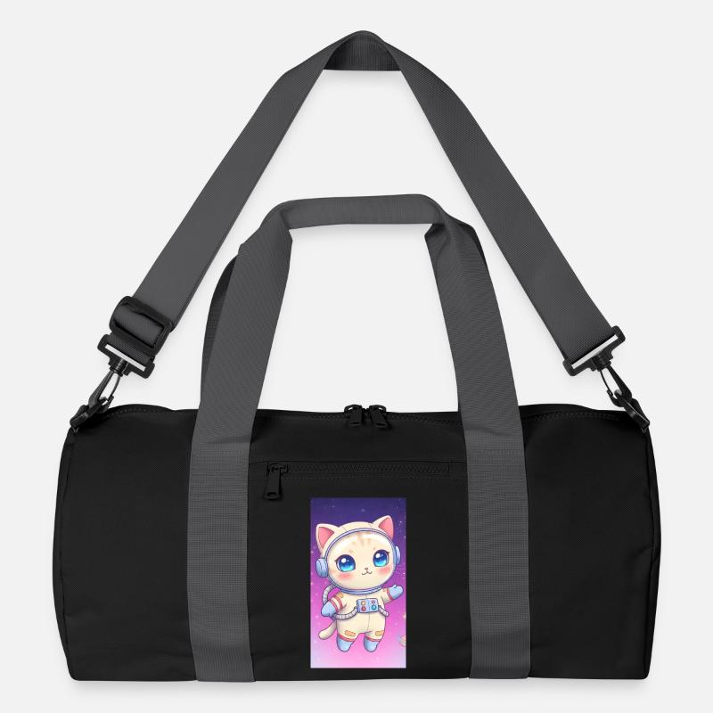 Astronaut Kätzchen Recycelte Duffel Bag