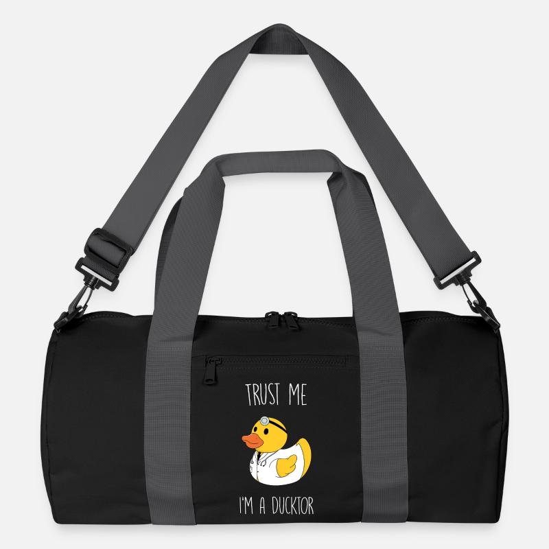 Trust me I'm a Ducktor - Recycled Duffel Bag - black/graphite grey