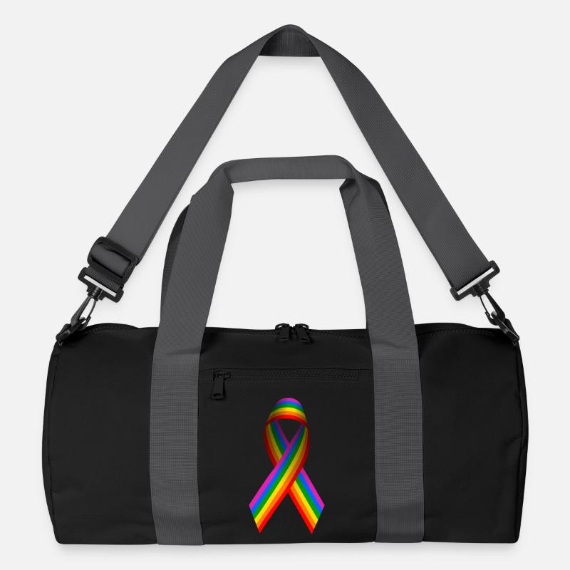 Regenbogenfahne als Schleife Recycelte Duffel Bag
