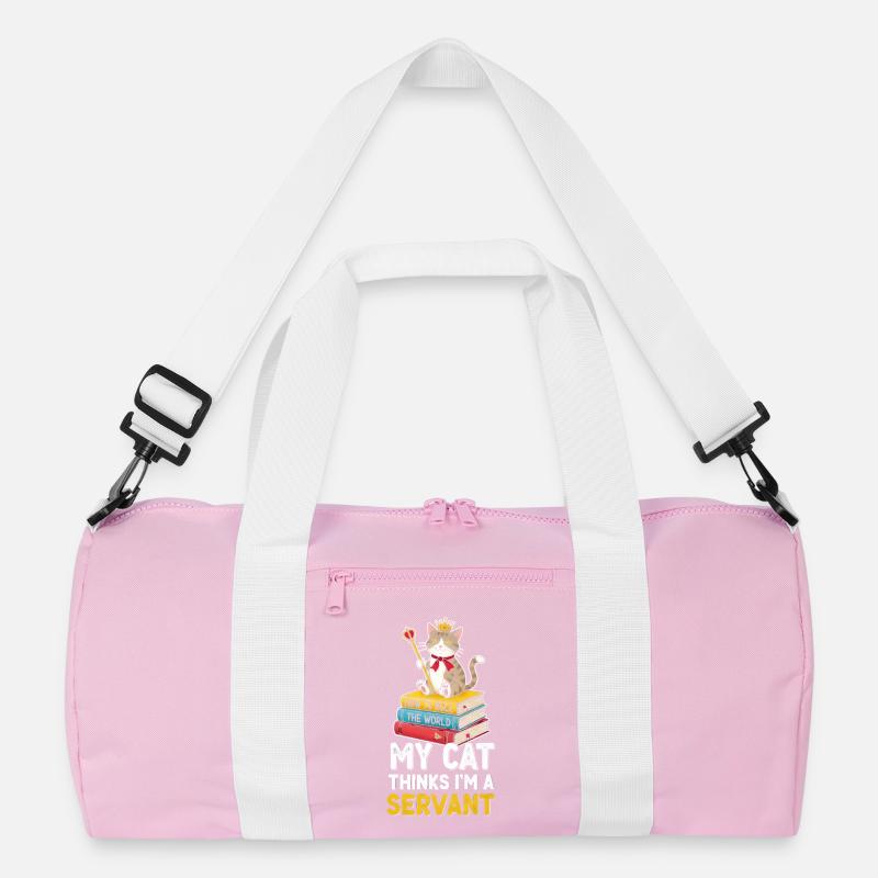 Kitten Crown Ruler Motif Recycled Duffel Bag