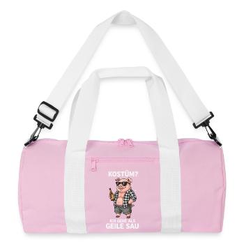 Costume de Truie Shirt Fun - Sac de sport recyclé - rose/blanc - Devant