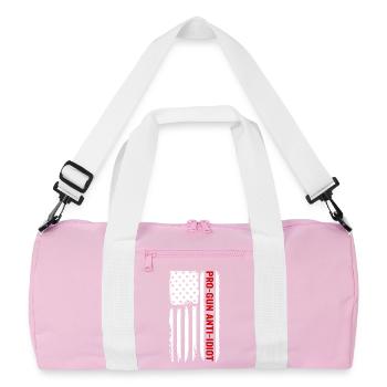 Pro-guns, anti-idiot - Recycled Duffel Bag - pink/white - Front