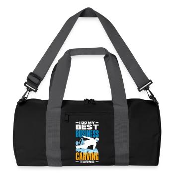 Snowboarding Snowboard Meeting Chairlift - Recycled Duffel Bag - black/graphite grey - Front