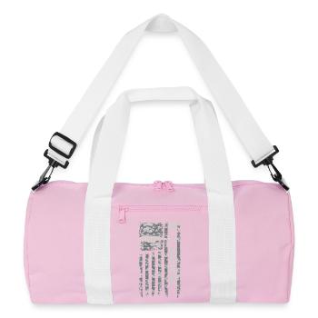 B-2 Spirit Tarnkappenbomber mit amerikanischer Fla - Recycelte Duffel Bag - Rosa/Weiß - Vorne