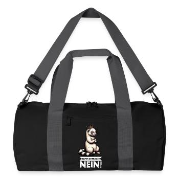 Before you ask No ferret ferret owner - Recycled Duffel Bag - black/graphite grey - Front