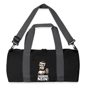 Before you ask No ferret ferret owner - Recycled Duffel Bag - black/graphite grey - Front