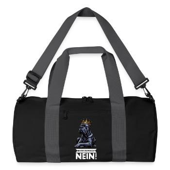 Bevor Du Fragst Cane Corso Cane Corsos Corsohalter - Recycelte Duffel Bag - Schwarz/Graphitgrau - Vorne