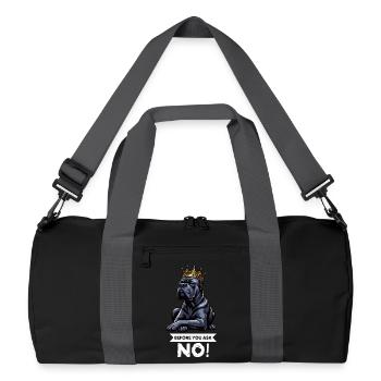 Before You Ask Cane Corso Cane Corsos Corso halter - Recycelte Duffel Bag - Schwarz/Graphitgrau - Vorne