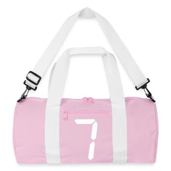 digitale_zahl_7 - Recycled Duffel Bag - pink/white - Front