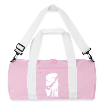Synth Addicted Synthesizer Modular - Recycled Duffel Bag - pink/white - Front