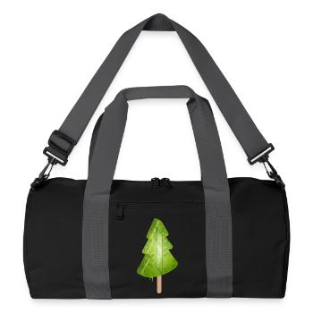 luminous Christmas tree ice cream in Christmas tree green - Recycled Duffel Bag - black/graphite grey - Front