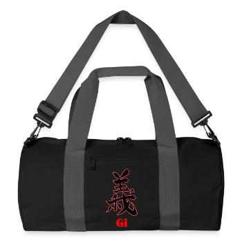 Bushido Gi – Honor and Justice - Recycled Duffel Bag - black/graphite grey - Front