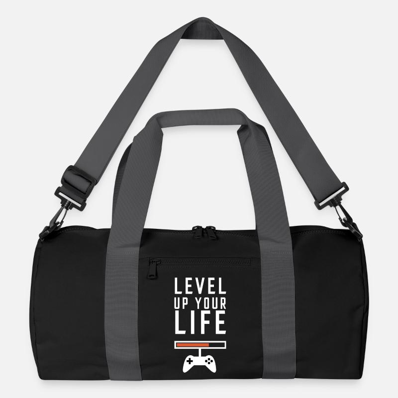 Améliore ton niveau de vie gaming - Sac de sport recyclé - noir/gris graphite