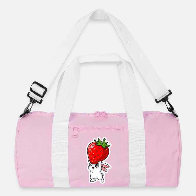 Erdbeere und Hase Recycelte Duffel Bag