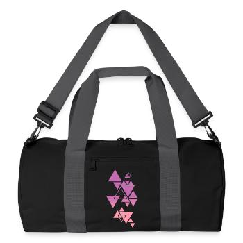 Gradient Triangle Pattern Pink - Recycled Duffel Bag - black/graphite grey - Front