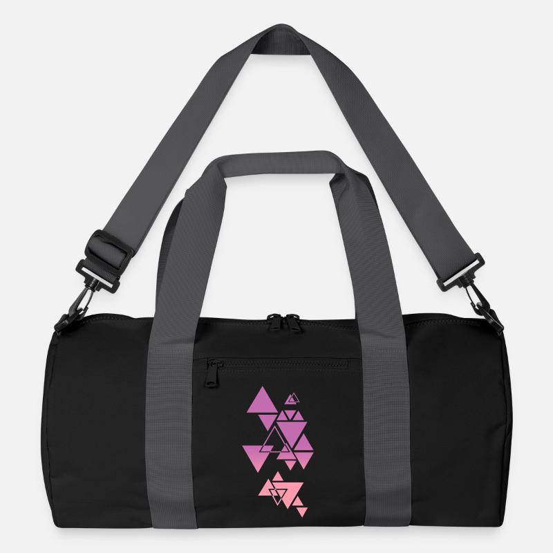 Gradient Triangle Pattern Pink Recycled Duffel Bag