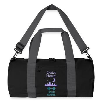 Introverted training, Calm - Recycled Duffel Bag - black/graphite grey - Front