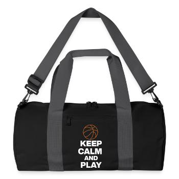 RESTEZ CALMES ET JOUEZ AU BASKET, FANS DE BB GIFT - Sac de sport recyclé - noir/gris graphite - Devant