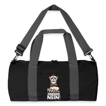 Before you ask No ferret ferret owner - Recycled Duffel Bag - black/graphite grey - Front