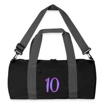 10 - Recycelte Duffel Bag - Schwarz/Graphitgrau - Vorne