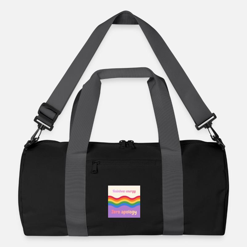 Regenbogenenergie - Recycelte Duffel Bag - Schwarz/Graphitgrau