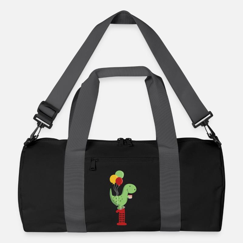 First Birthday Boy T Rex Dinosaur Recycled Duffel Bag