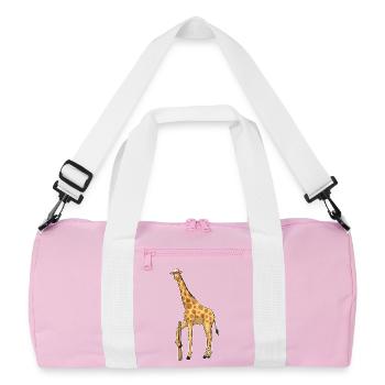 Batte de baseball girafe - Sac de sport recyclé - rose/blanc - Devant