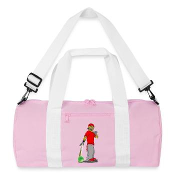 Clown with Sweets - Recycelte Duffel Bag - Rosa/Weiß - Vorne