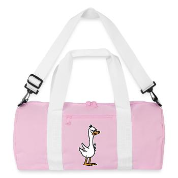 Wütende Gans - Recycelte Duffel Bag - Rosa/Weiß - Vorne