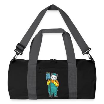 Panda Cleaner Mop Cleaning - Recycled Duffel Bag - black/graphite grey - Front
