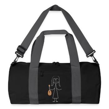 Hawaiian Ukulele Uke Ukulele Girl - Recycled Duffel Bag - black/graphite grey - Front
