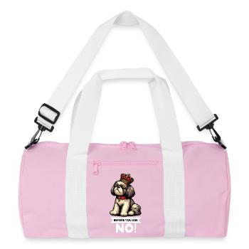 Before You Ask Shih tzu Shih tzus Shih tzu halter - Recycled Duffel Bag - pink/white - Front