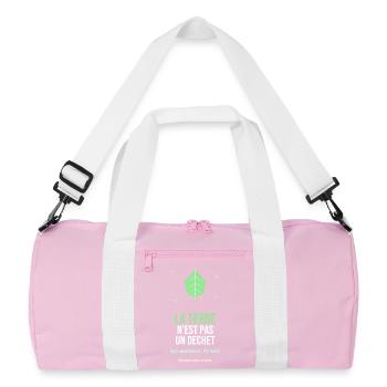 La Terre N'est Pas Un Déchet - Sac de sport recyclé - rose/blanc - Devant