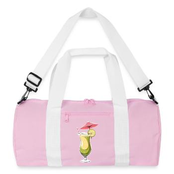 Tropical Lime Cocktail - Recycled Duffel Bag - pink/white - Front