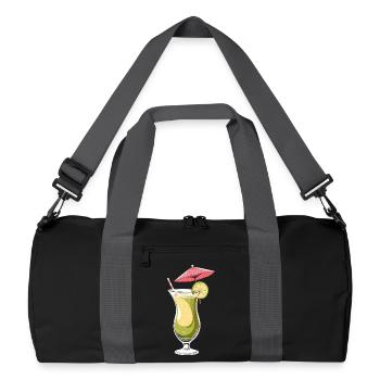 Cocktail tropical au citron vert - Sac de sport recyclé - noir/gris graphite - Devant