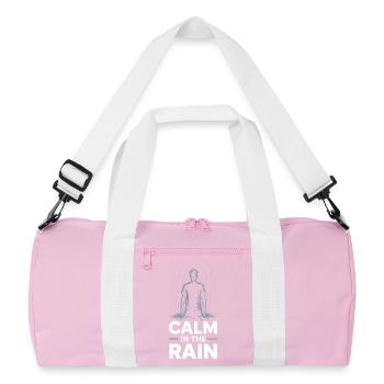 Calme sous la pluie régénérante - Sac de sport recyclé - rose/blanc - Devant