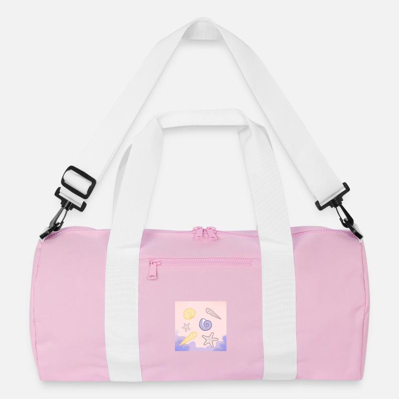Pastel Sea Shells Starfish Recycled Duffel Bag