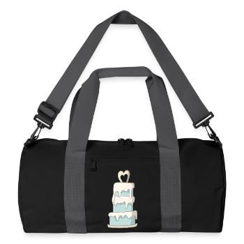 Gâteau de mariage - Sac de sport recyclé - noir/gris graphite - Devant