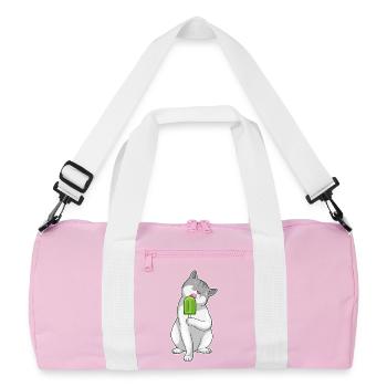 Cat popsicles - Recycled Duffel Bag - pink/white - Front