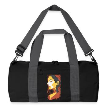 Geometric Summer Portrait - Recycled Duffel Bag - black/graphite grey - Front