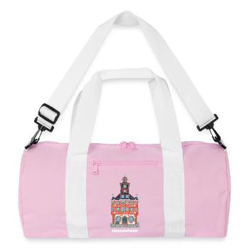 Hôtel de ville historique de Heppenheim, Hesse, Dessin - Sac de sport recyclé - rose/blanc - Devant